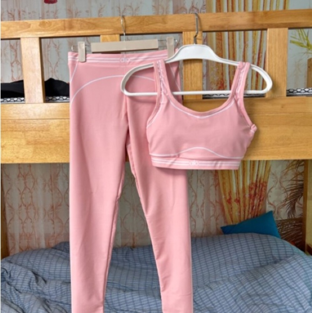 ALO Yoga Blue Jumpsuit Set, Size S - Picture 2 of 5